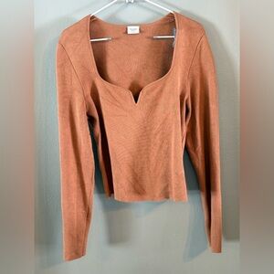 Abercrombie & Fitch Terracotta Long Sleeve Top